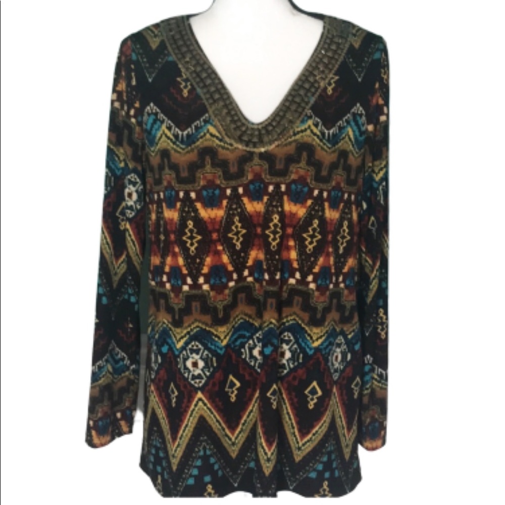 RAFAELLA EMBELLISHED TOP